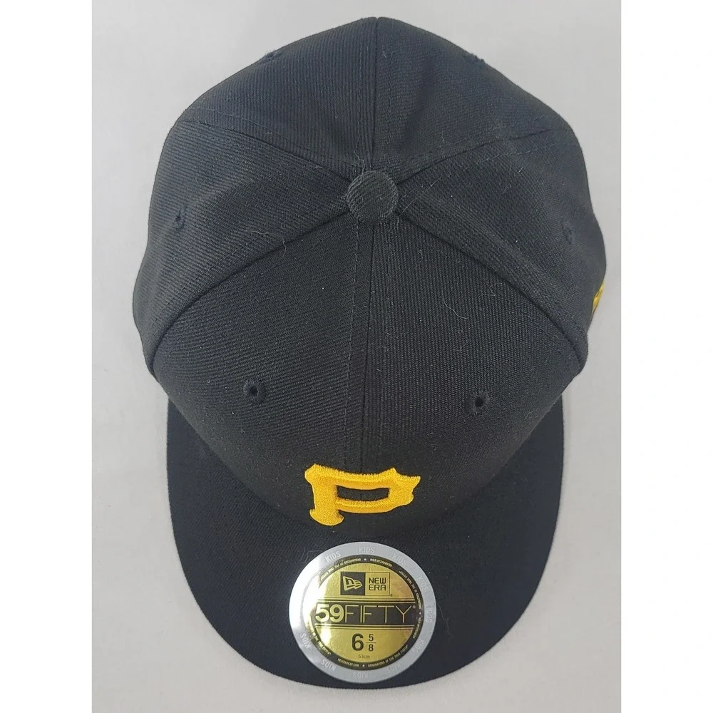 Pittsburgh Pirates New Era 59FIFTY Fitted Ballcap Size‎ 6 5/8 Black/Yellow Hat